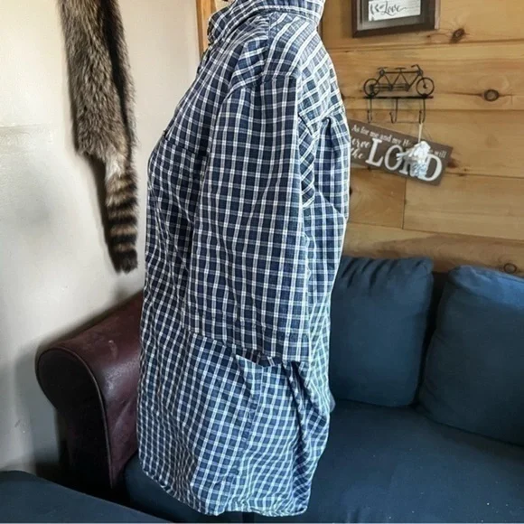 Carhartt Relax Fit Blue Tartan Plaid Button Down Shirt - Picture 2 of 7